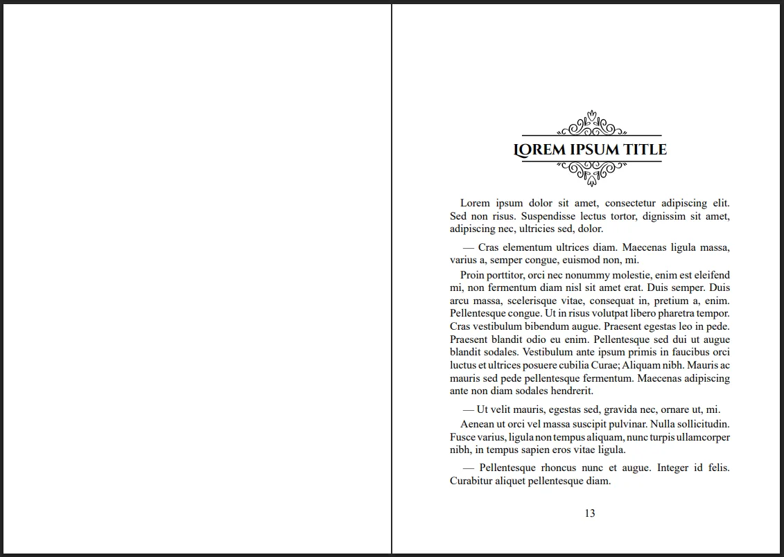 Habillage d'un titre de chapitre en mise en page